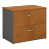 Bush 35-3/4" W 2 Drawer Commercial File Cabinet, Natural Cherry, A4/Legal/Letter WC72454CSU